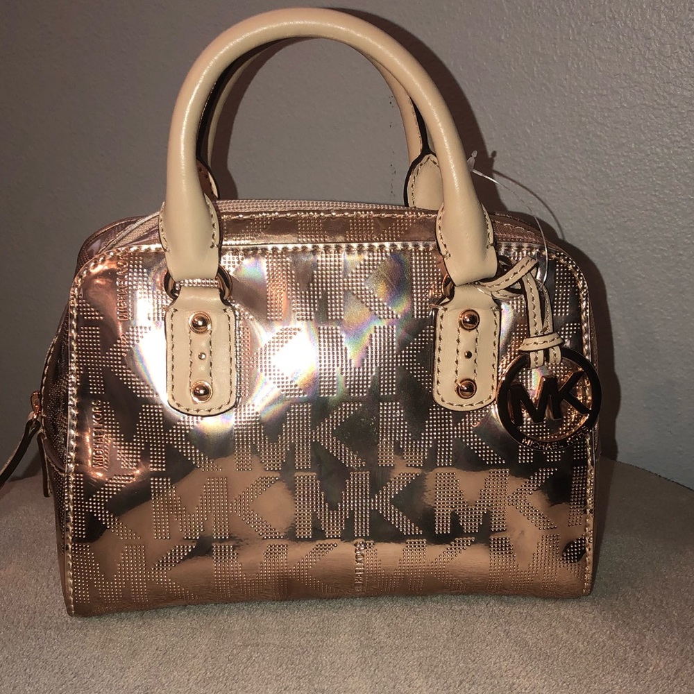 Michael Kors MK Signature Rose Gold Purse